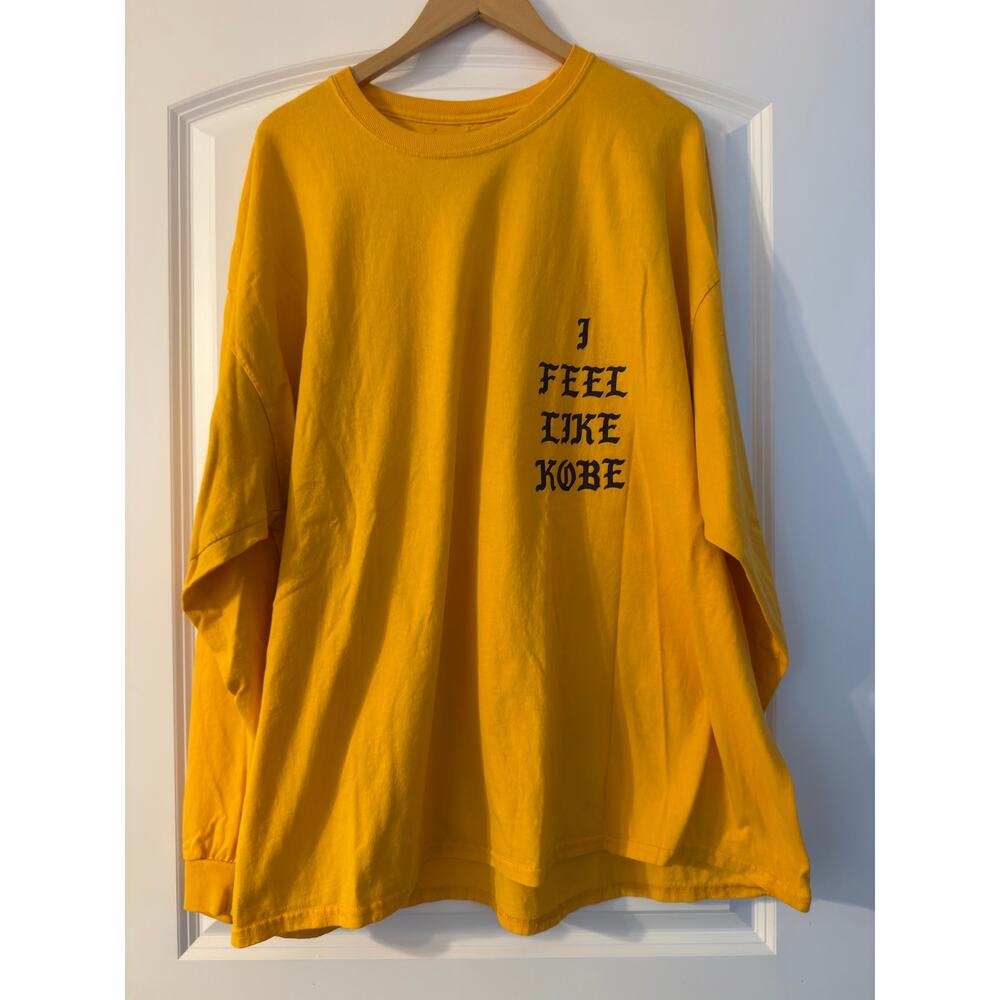 Kanye West The Life Of Pablo "I Feel Like Kobe" Yellow Long Sleeve Shirt XXL